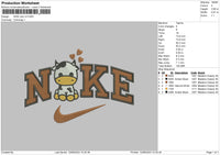 Nike Cow V3 Embroidery File 6 sizes