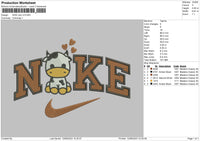 Nike Cow V3 Embroidery File 6 sizes
