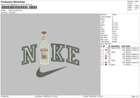 Nike Smirnoff Embroidery File 6 sizes