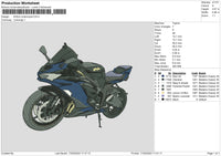 Ninja Motor Embroidery File 6 sizes
