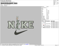 Nike Bugs Bunny Embroidery