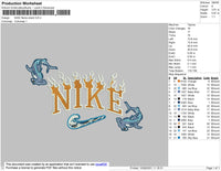 Nike Flame Shark Embroidery
