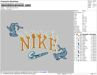 Nike Flame Shark Embroidery