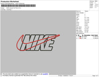 Nike Swoosh Outline Embroidery