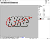 Nike Swoosh Outline Embroidery