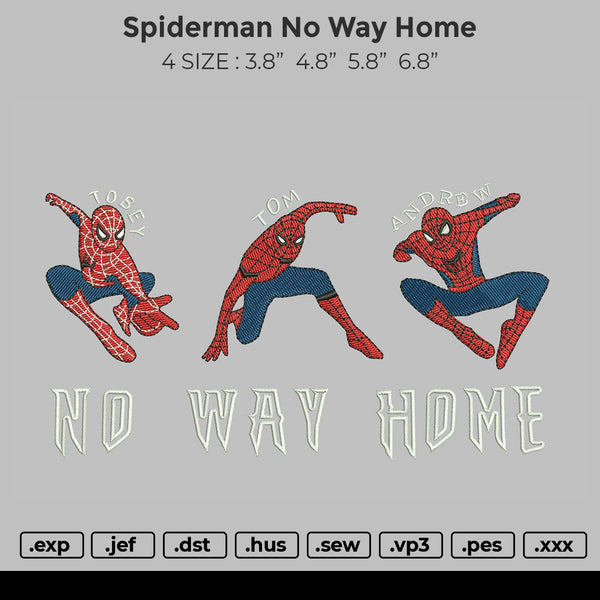 Spiderman No Way Home Embroidery