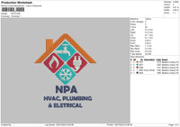 Npa Embroidery File 6 sizes