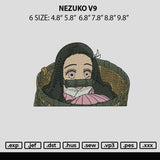Nezuko V9 Embroidery File 6 sizes