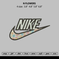 nike flowers Embroidery