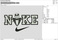 Nike Jack Halloween Embroidery File 6 sizes