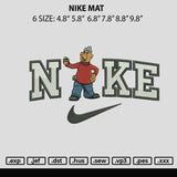 Nike Mat Embroidery File 6 sizes