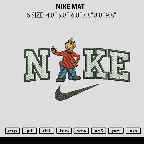 Nike Mat Embroidery File 6 sizes