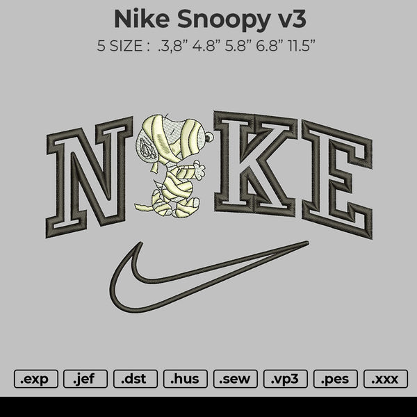 Nike Snoopy v3 Embroidery