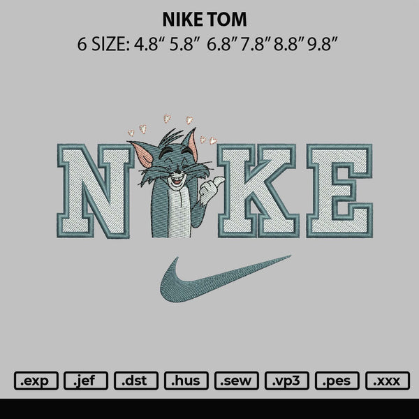 Nike Tom v2  Embroidery File 6 sizes
