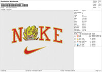 Nike Goku Head Embroidery