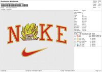 Nike Goku Head Embroidery