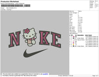 Nike Hellokitty Embroidery
