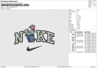 Nike motocrosser Embroidery File 6 size