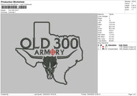Old300 Embroidery File 6 sizes