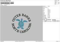 Outer Bank Embroidery File 6 sizes
