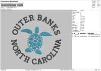 Outer Bank Embroidery File 6 sizes