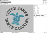 Outer Bank Embroidery File 6 sizes