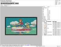 Ponyo Rectangle Embroidery