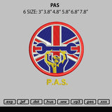 Pas Embroidery File 6 sizes