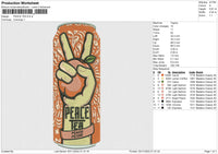 PEACE TEA Embroidery