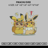 Pikachu Evee Embroidery File 6 sizes