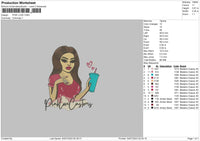Pink Love Embroidery File 6 sizes