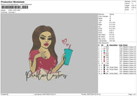 Pink Love Embroidery File 6 sizes