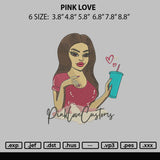 Pink Love Embroidery File 6 sizes