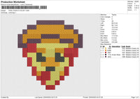 PIXEL PIZZA 5 COLOR  Embroidery