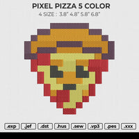PIXEL PIZZA 5 COLOR  Embroidery