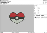 Pokemon Love Embroidery File 6 sizes