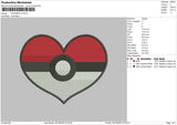 Pokemon Love Embroidery File 6 sizes