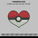 Pokemon Love Embroidery File 6 sizes