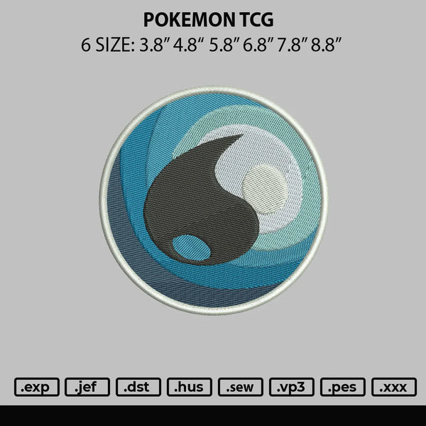 Pokemon Tcg Embroidery File 6 sizes
