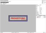 Prehistoric Embroidery File 6 sizes
