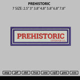 Prehistoric Embroidery File 6 sizes