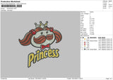 Princess Embroidery File 6 sizes