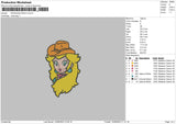 Princess P Embroidery File 6 sizes