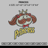 Princess Embroidery File 6 sizes
