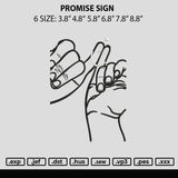 Promise Sign03 Embroidery File 6 sizes