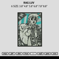 Rage Luv Embroidery File 6 sizes