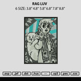 Rage Luv Embroidery File 6 sizes