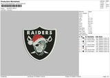Raiders Xmas Embroidery File 6 sizes