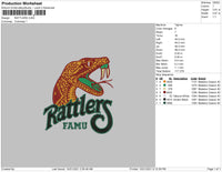 RATTLERS Embroidery 4 file