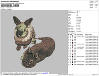 Rabbits 002 Embroidery